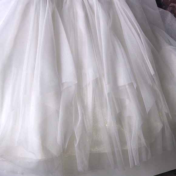 JONA MICHELLE GIRLS GOLD WITH LACE & TULLE DRESS - Picture 6 of 7